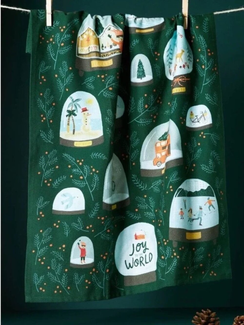 NWT Anthropologie Joy toThe World Kitchen Dish Towel